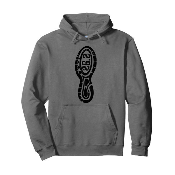 26.2 Miles Marathon Running Shoe Print Marathoner Runner Pullover Hoodie