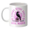MILLHOUSE PRINTS Crows Before Bros - Support Your Local Murder Mug, Gothic Crow Themed Coffee Cup
