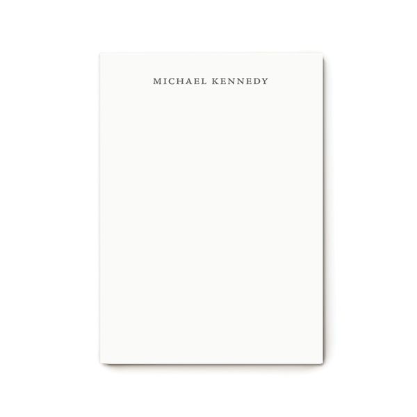 Personalized Professional Stationery Notepad, 5x7 or 8x10 Notepad with 50 Sheets, Custom Notepad with Contact Information, Simplicity Pad