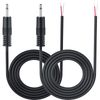 Ancable 2-Pack 3.5mm 1/8" Monaural Mini Mono Plug to Bare Wire 6-Feet - 12V DC Trigger ON/Off Cable
