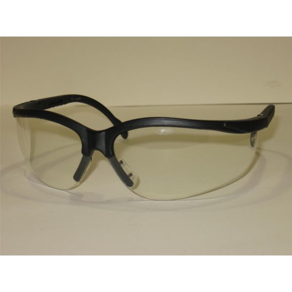 CLEAR SAFETY GLASSES  ANTI- FOG WRAP AROUND FRAME ADJUSTABLE TEMPLES