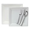 WNA Milan 40 Count Dinner for 8 Combo Set Plates and Cutlery White