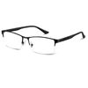 kunchu Reading Glasses Men Blue Light Blocking Half Frame Readers for Men Glasses(Black-150)