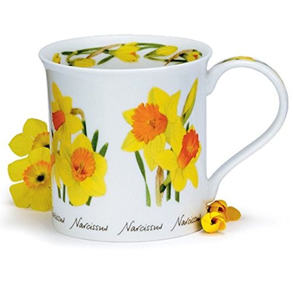Dunoon Bone China Spring & Summer Flowers Bute Mug (Daffodil)