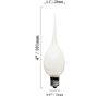 Creative Hobbies® Silicone Dipped, Country Style, Electric Candle Lamp Chandelier Light Bulbs, 7 Watt Incandescent, Individually Boxed, Wholesale Pack of 10 Bulbs