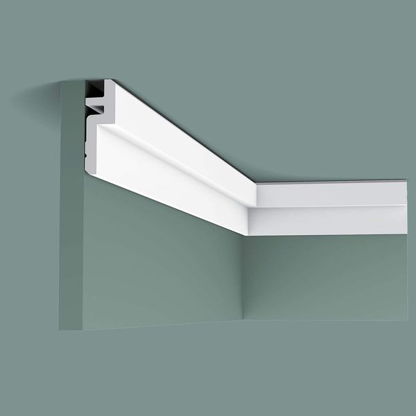 Orac Decor C394 High Density Polyurethane Crown Moulding, Primed White. 4" Sample Piece
