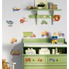 RoomMates Repositionable Childrens Wall Stickers Transport