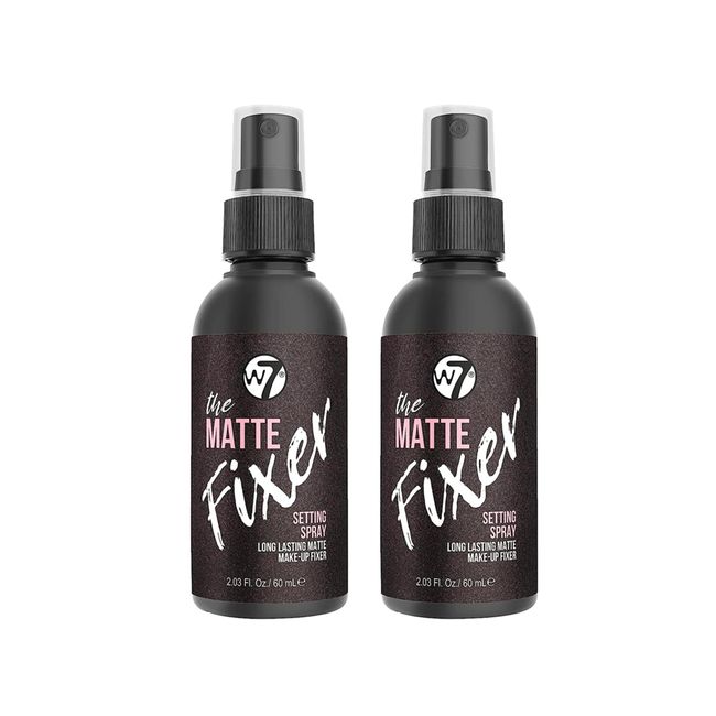 W7 The Fixer Makeup Setting Spray - Matte Finish - Long-Lasting, Ultra-Fine Formula - Cruelty Free and Vegan - 2 Pack