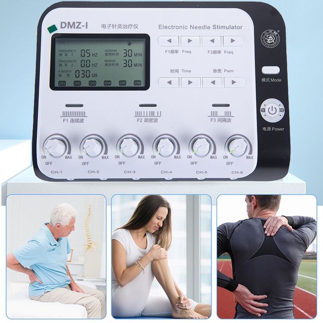 Electric Acupuncture Stimulator Machine Set Massage Device 6 Outputs Patch