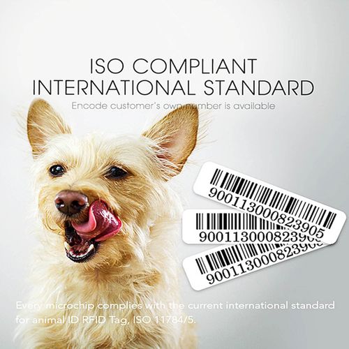Universal Pet Microchip, 134.2kHz ISO11784/5 FDX-B Pet ID Tags, 15 Bit RFID Microchip Implant Kit for The Management and Tracking of Animals (1PC 2.1 * 12MM)
