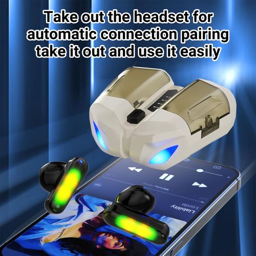 StitchGreen K75 Earbuds Wireless Bluetooth 5.3 Stereo in-Ear Headphones, ENC - Gaming Earbud, Waterproof IPX-4 Play Time 4-5 Hours, Stereo Earbuds for iPhoneAndroidTabletLaptop