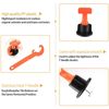 200 X Tile Leveling System 1/8" Reusable Tile Leveler Spacers Clips + 4 Wrenches