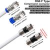 Taiss Coax Cable Crimper Tool Kit: 20 RG59/6 F-style Compression Connectors, Stripper, Compression Tool