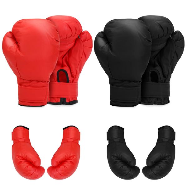 Micnaron Boxing Gloves, 2 Pair Boxing Gloves for Kids & Beginners, Punching Gloves, Professional Shockproof Leather Sparring and Training Gloves Set