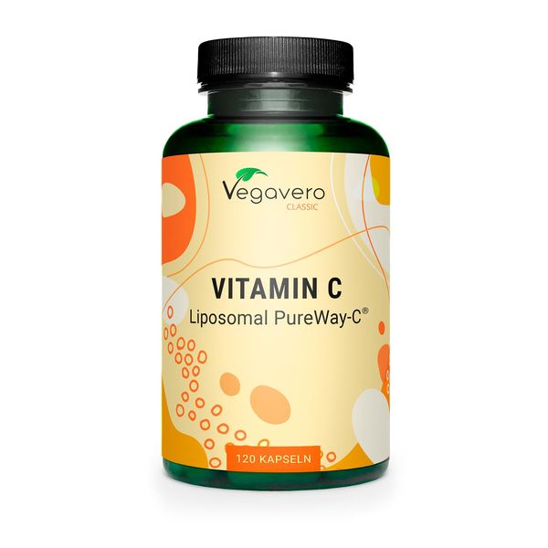 Vegavero Liposomal Vitamin C | 120 Capsules | Lab Tested, Highly Bioavailable PureWay-C™ Liposomal VIT C | Real Liposomal Technology Phospholipids Bilayer | Vegan