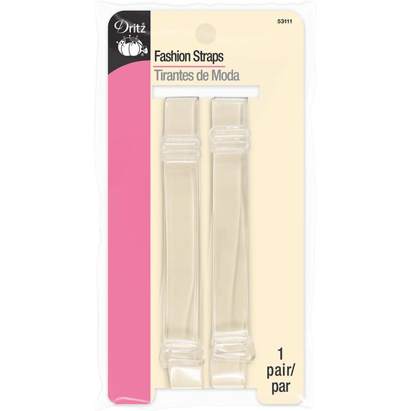 Dritz 53111 Detachable & Adjustable Fashion Straps, Clear