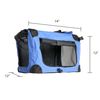 AOK Dog Pet Foldable Portable Soft Crate/Carrier (Large Or Medium) (Medium, Blue)