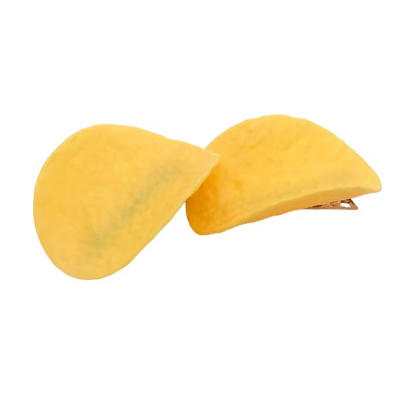 2PCS Simulation Potato Chips Hair Clips for Women Girls Funny Hairpins Duckbill Hair Accessories