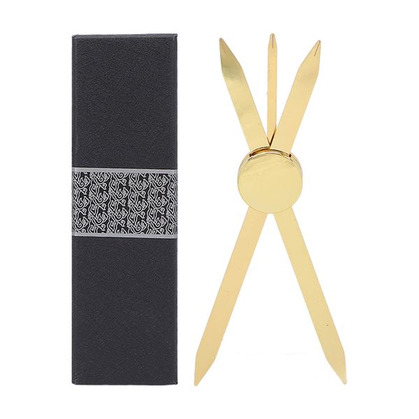 Adjustable Compass Eyebrow Ruler, Stainless Steel Eyebrow Positioning Makeup Measuring Tool (Gold)