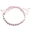 Handmade Light Pink Cotton Macrame and Pearl White Seed Bead Adjustable Anklet …