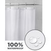 Ultimate Shield Waterproof Fabric Shower Liner, White