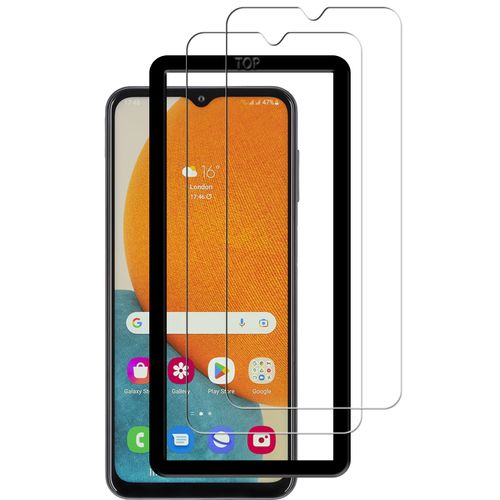 [Set of 2] KPNS Japanese Material Tempered Glass with Guide Frame for Galaxy A23 5G SC-56C SCG18 Galaxy A22 5G SC-56B Glass Film Tempered Glass Cover Protective Film