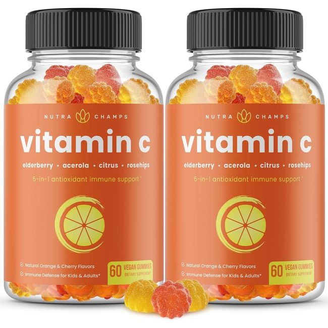 Vitamin C for Adults & Kids Black Mai | 5-in-1 Immune System Elderberry Rosehips Citrus Bioflavonoids & Acerola Cherry |B, 1 Piece