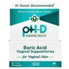 Boric Acid Vaginal Suppositories, 600 mg, 24 Count