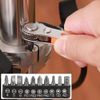 Ratcheting Right Angle Screwdriver Hex Drive 90 Degree Offset+10pc Bit Set T20