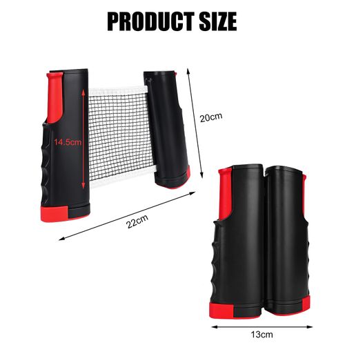 Delamiya Table Tennis Net, Extendable Mobile Table Tennis Net, Table Tennis Net for Any Table, Portable Ping Pong Replacement Net Table Tennis Net Outdoor & Indoor, Net Table Tennis Table Outdoor