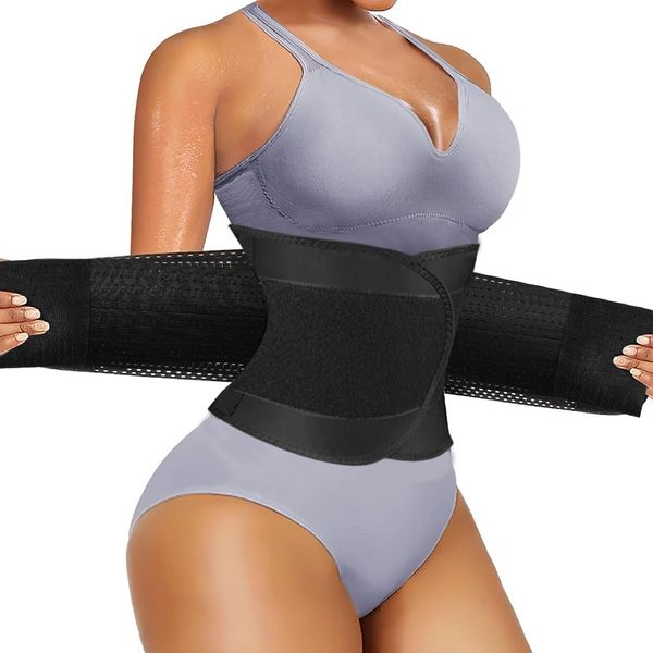 ACWOO Bauchweggürtel, Fitness Gürtel Verstellbarer, Abnehmen Waisttrainer Taillenformer, Bauchgürtel für Herren und Damen, Bauchgürtel zum Abnehmen (Schwarz, XL)