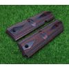 Kimber Elite Charcoal/Ruby Logo Grips, full size