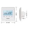 KETOTEK Programmable Underfloor Heating Thermostat Digital Manual Room Thermostats Electric Floor Heating Controller with 3m Probe Sensor 16A LCD Weekly Programming