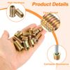 sourcing map Wood Furniture M8x15mm Threaded Insert Nuts Interface Hex Socket Drive 10pcs