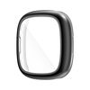 Compatible with Fitbit Sense 4/Versa 2 Screen Protector Case Soft Plated TPU All Around Scratch-Proof Screen Protector Cover Shockproof case for Fitbit Sense 2/Versa 4 (Black)