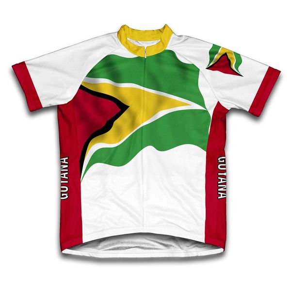 ScudoPro Guyana Flag Short Sleeve Cycling Jersey for Women - Size 3XL