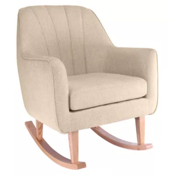 Tutti Bambini Noah Rocking Chair & Pouffe Stone Natural