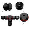 Rumyve 2Pcs T-Shape Waterproof Cable Connectors,Durable Outdoor Cable Connector,Junction Boxes Electrical Cable Protector for 6 to 10 mm Cable Diameter
