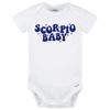 Scorpio Baby Onesie (0-3M, White/Pink)