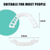 Shxxyljh 1Set Dentures Veneers Tooth,Temporary Smile Snap Tooth,Dental Care Kits for Anti Molar Orthodontic Cosmetic Teeth(White,1Top+ 1Bottom+2Adhesives+1Tweezers+1Heart-Shaped Storage Box）