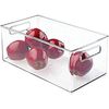 2 x Clear Organizer Storage Bin with Handle Compatible with Kitchen I Best Compa