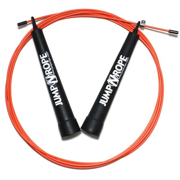 JumpNrope Speed Wire Jump Rope - #1 Best for Cross Training - Patented Technology - Fully Adjustable - Proudly Made in the USA (R1-Std-Orange)