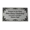 Personalized Engraved Plate, 4.5" x 2.5" Silver Name Plate with Black, Plaque