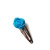 Turquoise rose hair clip accessory azure barrette