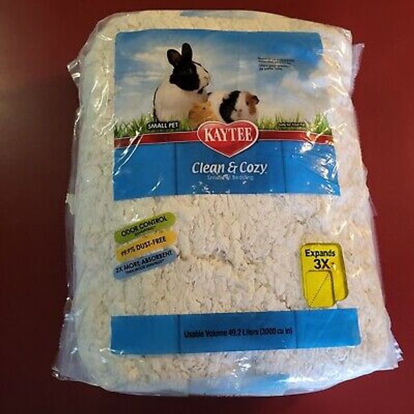 New Kaytee Clean & Cozy White Small Animal Pet Bedding|Originally 49.2L