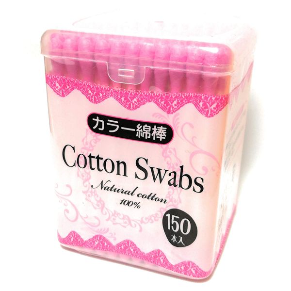 カラー綿棒 150本入 ピンク