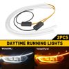 60cm LED Switchback DRL Tube Light Strip Amber Sequential Flowing Turn Signal US