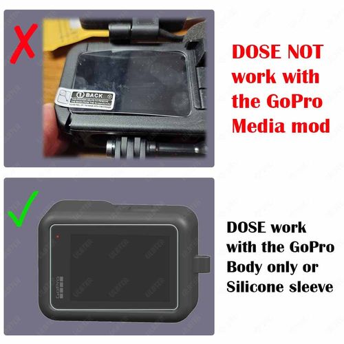 ULBTER Screen Protector for GoPro Hero 12 11 10 Hero12 Hero11 Hero10 + Lens + Lens Cap Tempered Glass Screen Protector 9H Hardness Tempered Glass [6+2 Pieces]