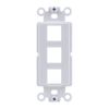 3-Port Decorative Keystone Strap, 10-Pack, White
