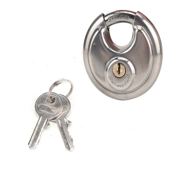 Stainless Steel Discus Padlock,Key Round Padlock